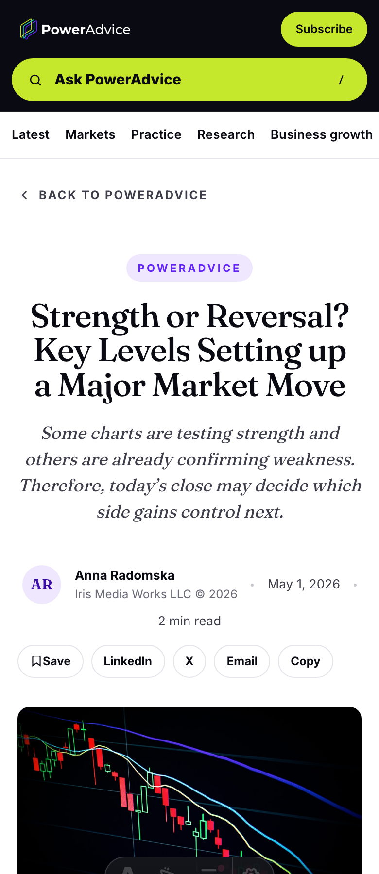 Mobile PowerAdvice article reader